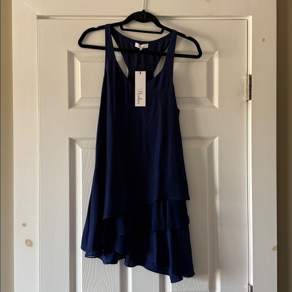 Parker Navy Blue Mini Dress - Picture 1 of 3